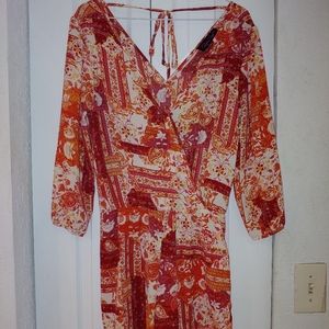 Orange/Red Romper